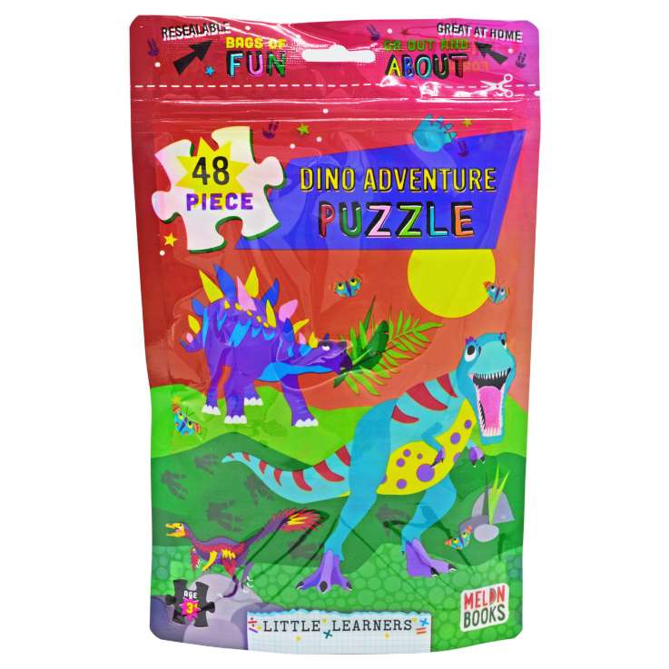 Little Learners Puzzle Bag (48 Pieces) - Dino Adventure Little Learners Puzzle Bag (48 Pieces) - Dino Adventure